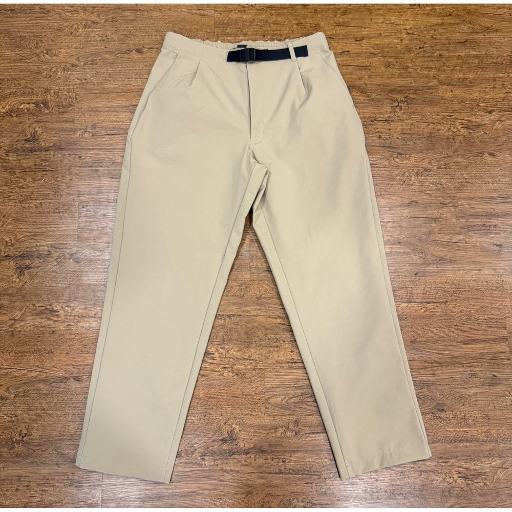 Goldwin Japan Beige Casual Performance Pleated Chino Pants Trousers‎ Men 4 34x30